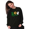 Boo Cute Witch Ghost Halloween Sweatshirt for Men or Women Brisco Brands - 3 of 4