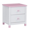 FONTOI Wooden Nightstand with Two Drawers for Kids, End Table for Kids' Bedroom, Pink&White, 17"*20.5"*20" - 4 of 4