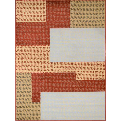 Rugs America Belfort Bm25b Venice Red Abstract Contemporary Beige Area ...