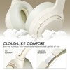 SUGIFT Over-Ear Bluetooth Headphones, Noise Cancelling, Long Battery Life, Foldable Design (Beige/Black) - 4 of 4