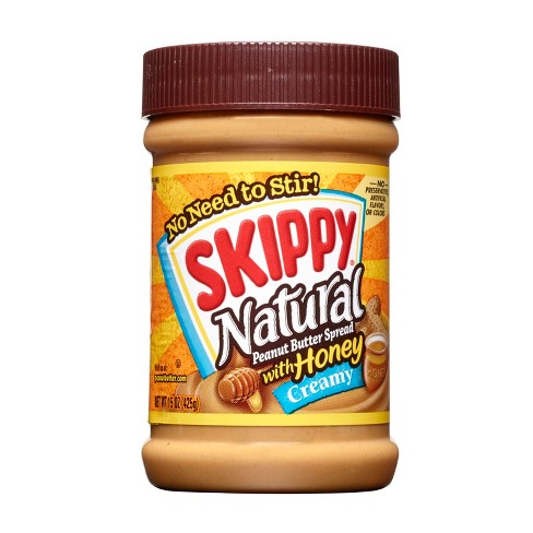 Skippy Natural Creamy Peanut Butter W Honey 15oz Target