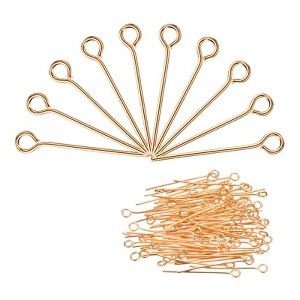 Unique Bargains DIY Craft Necklaces Bracelets Earrings Jewelry Making Iron 21 Gauge Eye Pins 500 Pcs - 1 of 4