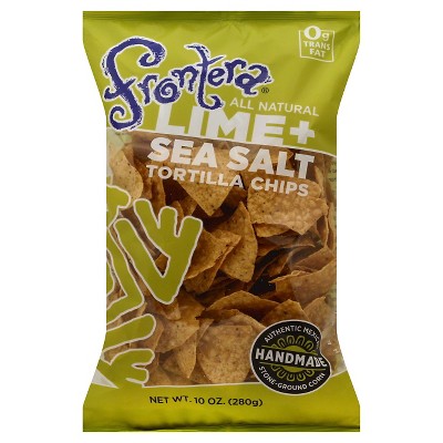 Frontera Lime & Sea Salt Tortilla Chips - 10oz (Pack of 12)