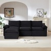 111'' Corduroy Cloud Modular Sectional Sofas with High-Density Sponge Seat and Freely Combinable Design - 4 of 4