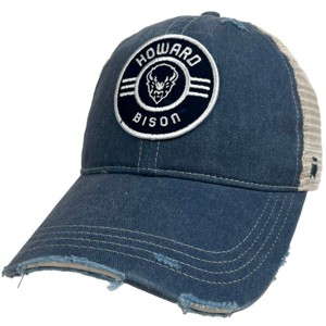Howard University Vintage Trucker Hat Vintage Cotton Till Trucker Cap With Campus Lab Branding Navy OS - 1 of 4