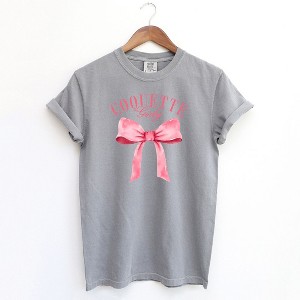 Simply Sage Market Women's Coquette Girly Short Sleeve Garment Dyed Tee - 1 of 2