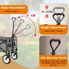 FDW Folding Wagon Heavy-Duty Folding Utility Cart Garden Cart 330 lbs Capacity - 3 of 4