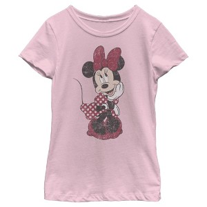 Girl's Disney Polka Dot Minnie T-Shirt - 1 of 4