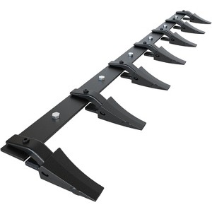Heavy-Duty Bucket Tooth Bar, 6-Tooth Design for Loader Tractors & Skid Steers, Bolt-On Installation, Soil Digging - 1 of 4