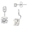 SHINE by Sterling Forever Sterling Silver Brilliant Cut CZ Stud Jacket Earrings - 3 of 4