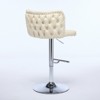 CLIHOME Set of 2 Swivel Barstools Adjustable Seat Height With Chrome Base, Modern PU Upholstered Bar Stools - 3 of 4