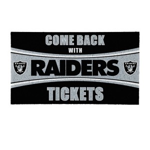 Evergreen Come Back with Tickets Las Vegas Raiders 28" x 16" Woven PVC Indoor Outdoor Doormat - 1 of 4