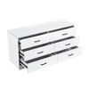 6 Drawer Double Dresser Wood Tower Clothes Organizer Wide Chest Of 6 Drawers Storage Cabinet For Bedroom Hallway Entryway - 2 of 4