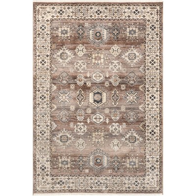 Nuloom Kelsee Vintage 4x6 Indoor Area Rug for Living Room Bedroom Dining Room Kitchen, Rust/Ivory