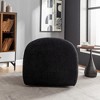 SEYNAR Modern Glam Boucle Upholstered Swivel Accent Armchair,Black,31.1''W*30.3''D*28.7''H - 2 of 4