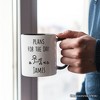 Plans for the Day Personalized Mug, Funny Minimalist Sarcastic Gift with Custom Name White 12oz - 4 of 4