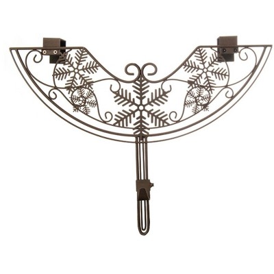 Northlight 24" Brown Snowflake Style Adjustable Decorative Christmas Wreath Hanger