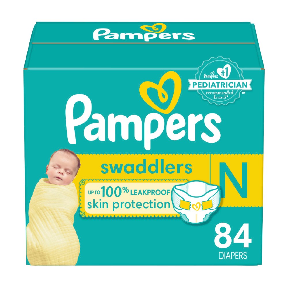 Photos - Nappies Pampers Swaddlers Active Baby Diapers Super Pack - Size 0 - 84ct 