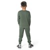 EVERYDAY KIDS Boys’ Fleece Green Crewneck Sweatshirt; Boy’s Long Sleeve Pullover Shirt - Soft and Breathable Cotton/Poly Blend - 4 of 4