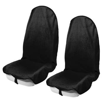 Unique Bargains Car Front Seat Cover Breathable Plush Pad Mat Chair Cushion  Universal 2 Pcs Gray 19.29x18.50