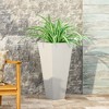 Maggift Outdoor Planters with Classic Design, Flower Planter Pot for Garden, Courtyard, Patio, White，13"*13"*28.5" - 4 of 4