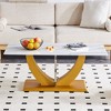 NicBex Modern Transparent Glass Coffee Table with MDF Frame Sleek Design for Living Room, Bedroom - 4 of 4