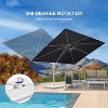 PURPLE LEAF  Patio Umbrella White Cantilever Offset Umbrella Rectangle Outdoor Umbrella with 360-degree Rotation - 3 of 4