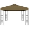 vidaXL Gazebo Patio Pavilion Outdoor Canopy Tent Shelter Powder-Coated Steel - Taupe 118.1" x 157.5" - 3 of 4