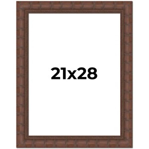 PosterPalooza | 21x28 Wide Bamboo Picture Frame, UV Acrylic, 4 Finishes - Brown, Black, Silver, and Natural - 1 of 4