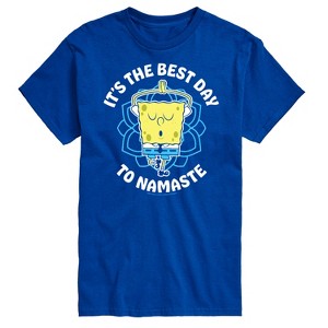 Men's - SpongeBob SquarePants - The Best Day To Namaste Short Sleeve Graphic T-Shirt - 1 of 4