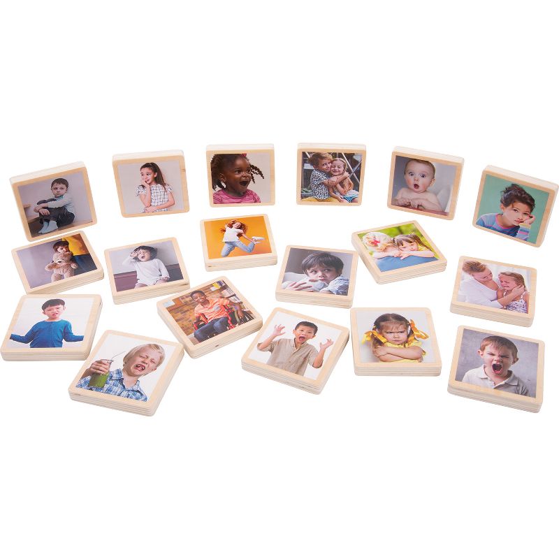 Tickit My Emotions Wooden Tiles, Set of 18, 5 of 6