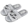 Jessica Simpson Womens Fuzzy Open Toe Slide Slipper - 4 of 4