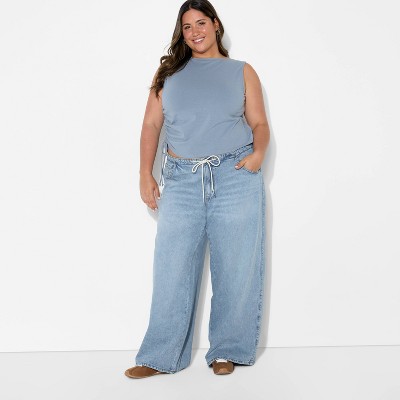Women's Low-Rise Wide Leg Loose Jeans - Wild Fable™