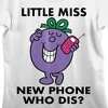 Mr. Men And Little Miss Meme Little Miss New Phone Who Dis Crew Neck Short Sleeve Women's White T-shirt - 2 of 2
