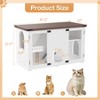 Large Cat Litter Box Enclosure, Hidden Litter Box Furniture, Wooden Cat House with Scratching Post, Cat Washroom Side End Table for Living Room - 3 of 4