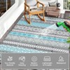 Reversible Outdoor Plastic Straw Rug - Waterproof Bohemian Area Mat for Patio, RV, Balcony, Camping, Easy Clean Picnic Mat - 4 of 4