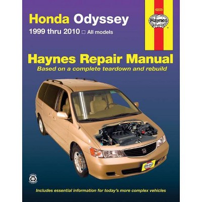 Honda Odyssey 1999 Thru 2010 Haynes Repair Manual - by  Max Haynes (Paperback)