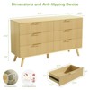 Buenhomino Fluted 6 Drawers Dresser, 47" Wide Modern Chest of Drawers, Dresser TV Stand, Wood Drawer Organizer for Bedroom, Living Room, Hallway - 3 of 4