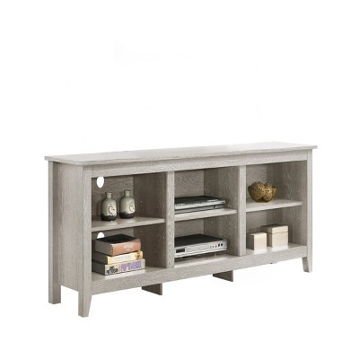 GlasFlength TV Stands and Consoles Modern Entertainment Center with Open Shelves and Cable Management for Living Room, Gray, 15.5"*70"*23"