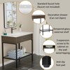 Modern Freestanding Bathroom Vanity with Resin Sink, Storage Cabinet and Open Glass Shelf, Contemporary Bathroom Cabinet Set - 4 of 4