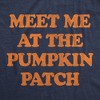 Mens Meet Me At The Pumpkin Patch T Shirt Funny Halloween Fall Season Lovers Tee For Guys - Crazy Dog Men's T Shirt - 2 of 4