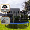 Whisen Outdoor Pumpkin Trampoline with Safety Enclosure Net, Foam Padded Poles, W-Shaped Legs, Balance Bars - 4 of 4