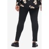 ellos Plus Size Snap-Hem Ponte Leggings - 3 of 4