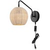 Grigory 15" Wall Sconce (Set of 2) - SCN4079 - Natural/Black - Safavieh - 3 of 4