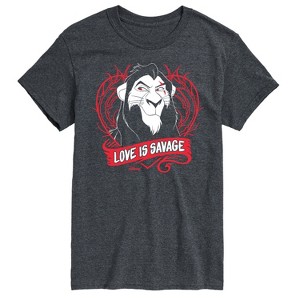 Men's - Disney Villains - Love Is Savage Short Sleeve Graphic T-Shirt - 1 of 4