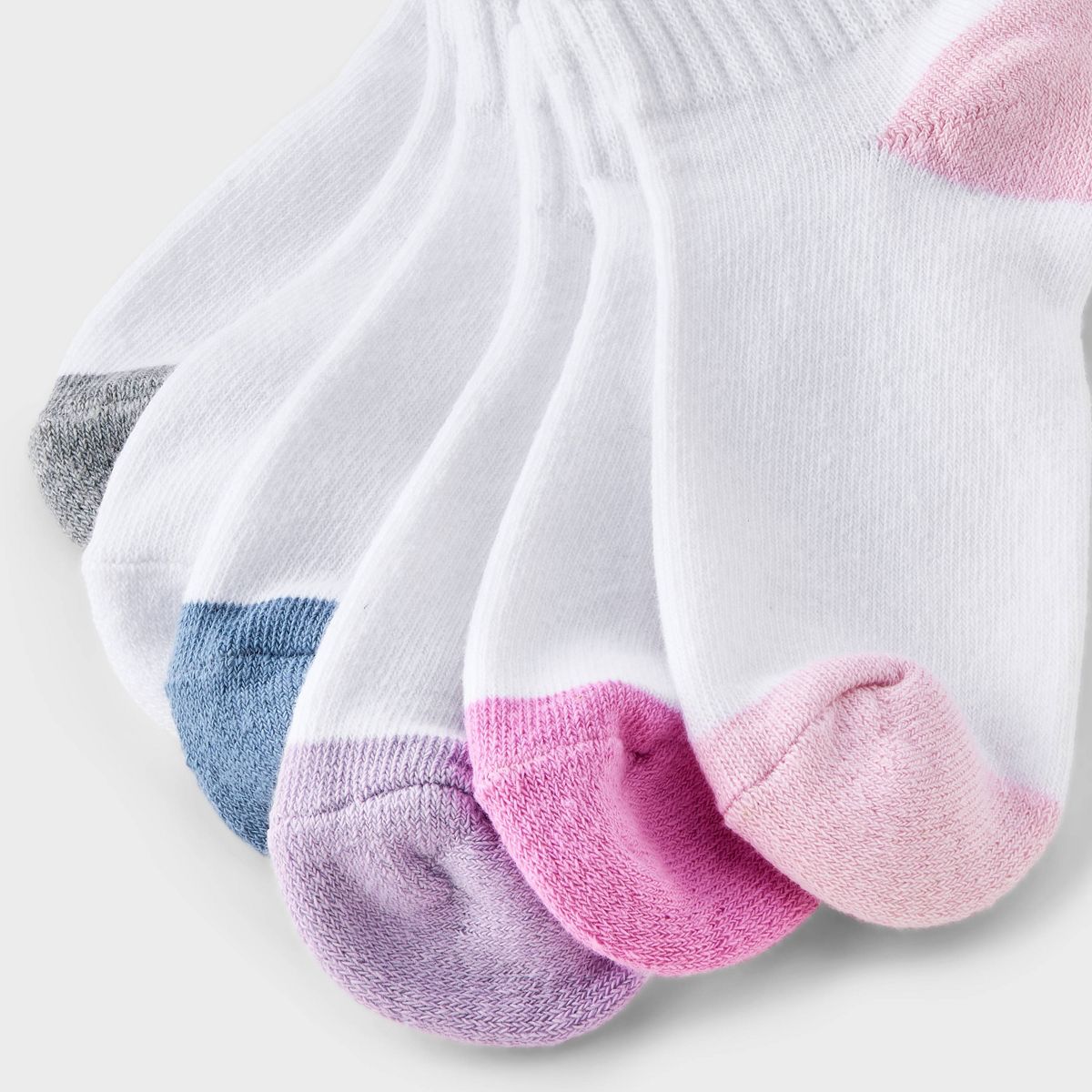Girls' 10pk Ankle Socks - Cat & Jack™ White - thumbnail 3