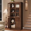 All-Wood Kitchen Pantry Cabinet with 4 Magnetic Doors, Farmhouse Style Freestanding Food Storage Cupboard, Adjustable Shelves, Large Capacity - 4 of 4