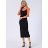 INSPIRE CHIC Women's Semi Sheer Open Front Elegant 3/4 Sleeves Mesh Bolero Shrug - 3 of 4