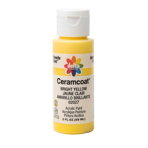 Delta Ceramcoat Acrylic Paint (2oz) - Bright Yellow : Target