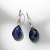 Ross-Simons 18.00 ct. t.w. Opaque Sapphire Drop Earrings in Sterling Silver and 14kt Yellow Gold - 4 of 4